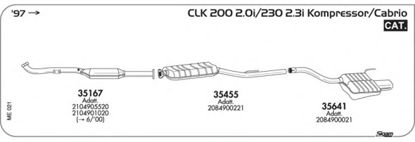 SIGAM ME021 Exhaust System
